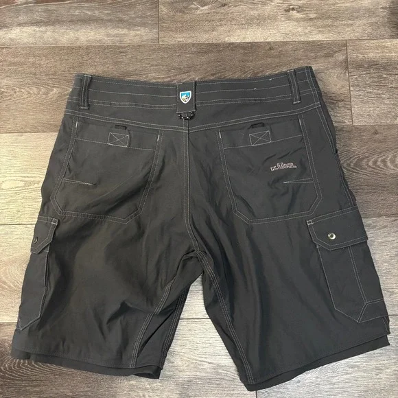 Kuhl Renegade Stealth Convertible Mens 34x30 Grey Zip Off Hiking Cargo Shorts - Picture 14 of 16